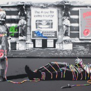 kurar-DONUTS IS MINE stencil on canvas 146x97