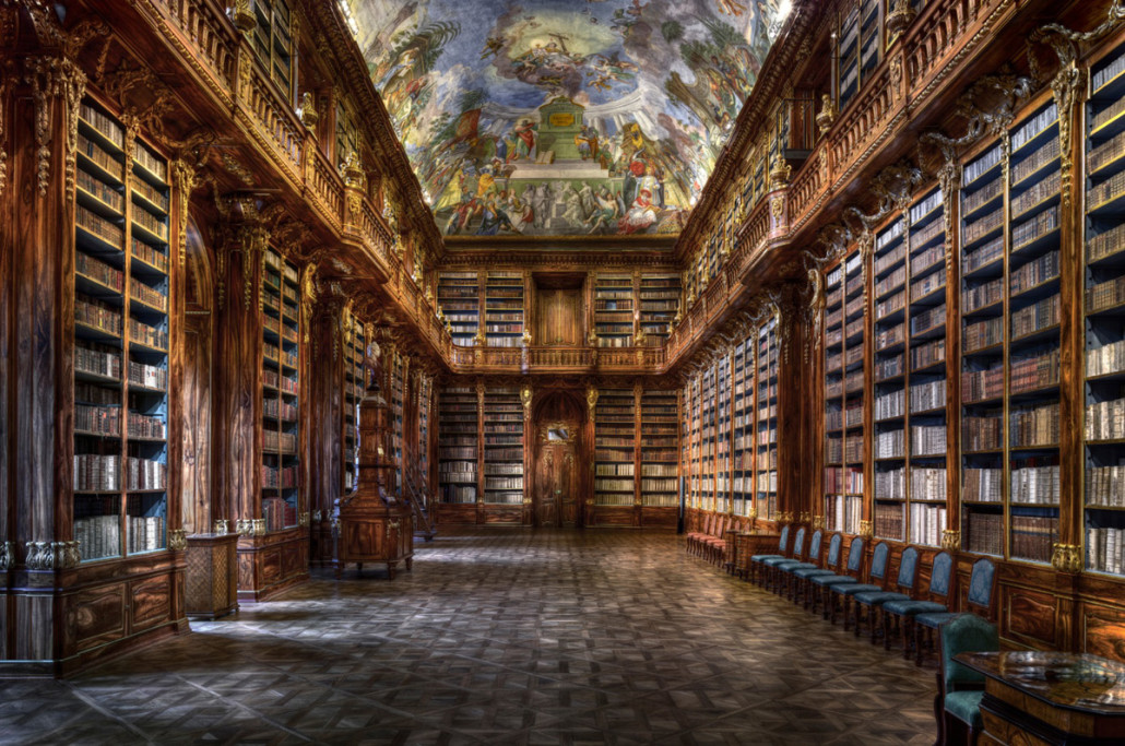 christian-voigt---Philosophical-Hall---Strahov-Monastery-H-157-cm--x-B-224-cm-Edition-12-BLACK-DISTANCE-FRAME,-TULIPWOOD