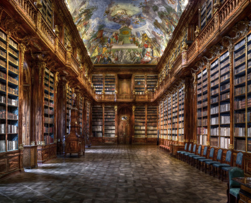 christian-voigt---Philosophical-Hall---Strahov-Monastery-H-157-cm--x-B-224-cm-Edition-12-BLACK-DISTANCE-FRAME,-TULIPWOOD